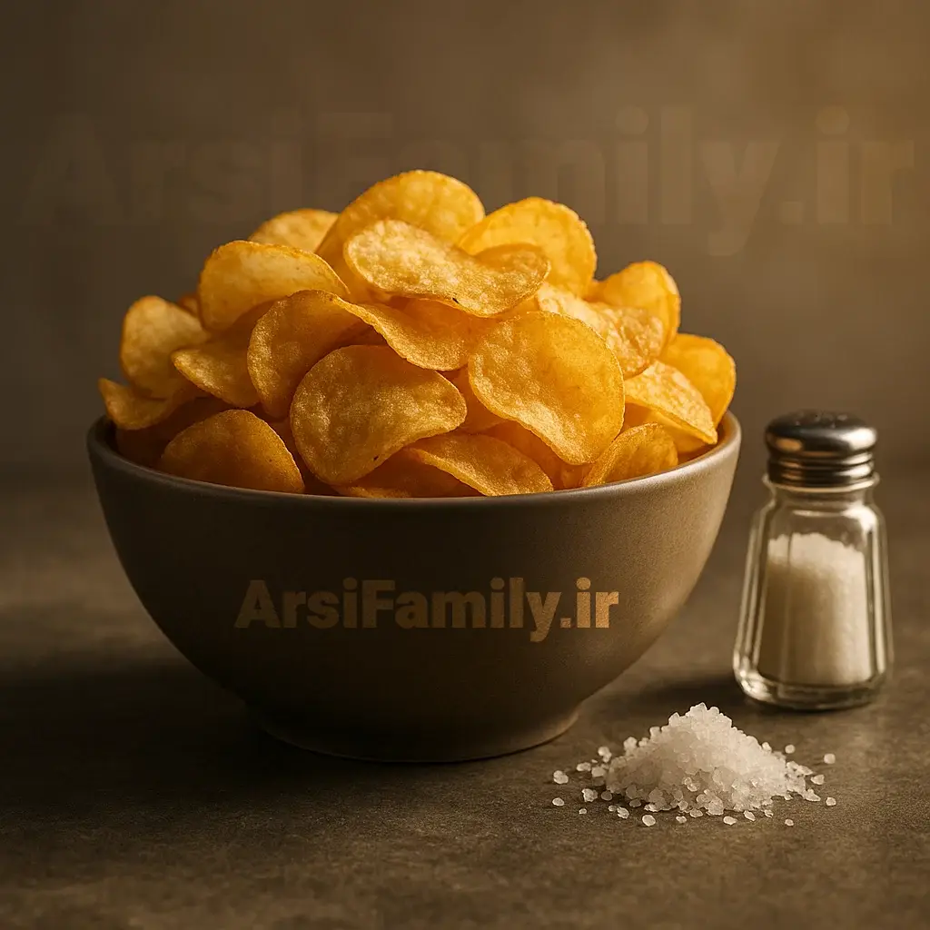 چیپس فله با طعم ساده نمکی آرسی
