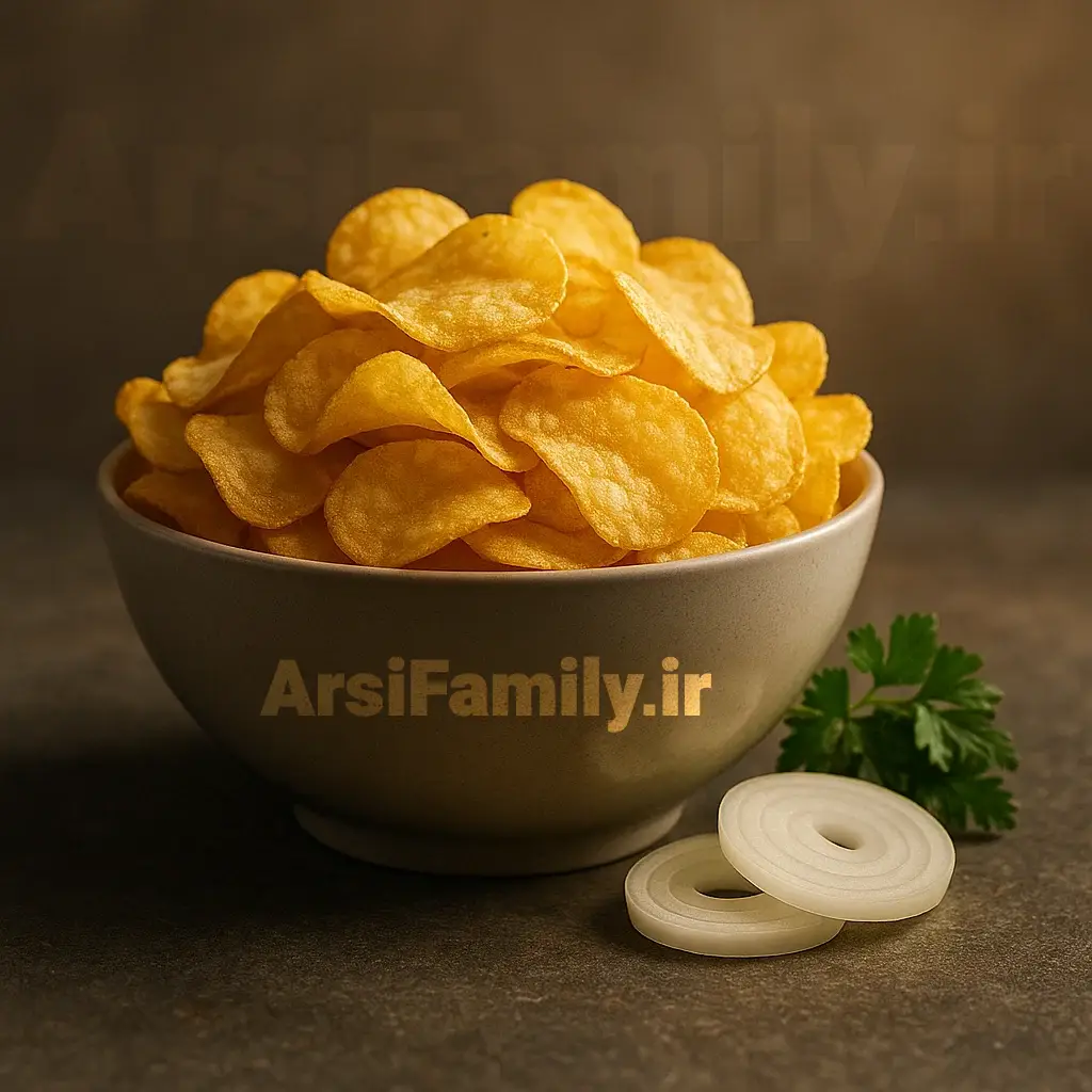 چیپس فله با طعم پیاز جعفری آرسی