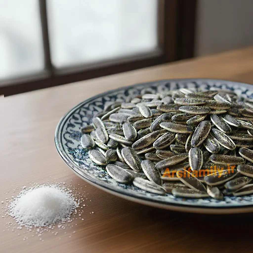 تخمه آفتاب گردان با طعم ساده نمکی